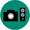 camera-and-sound-system-icon